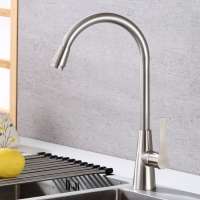 Stainless steel kitchen faucet single handle brushed faucet kitchen sink faucets